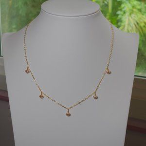 14k Gold Filled Petite Fringe Pearl Necklace